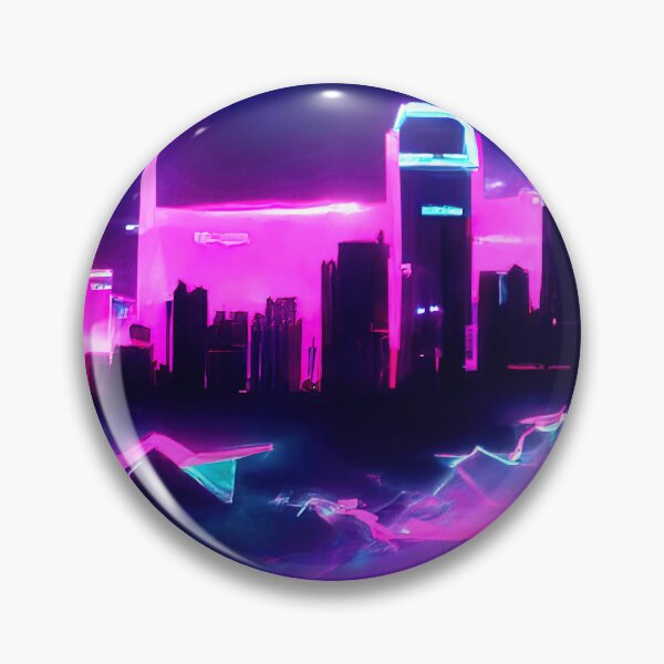 Item preview, Retrofuturistic Skyline designed and sold by AM FineArtPrints.