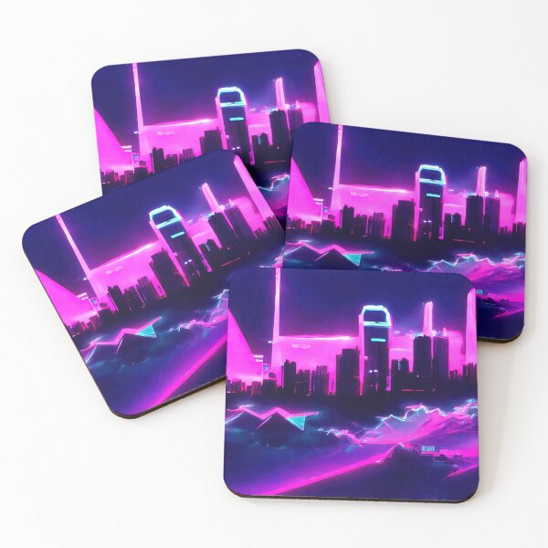 Item preview, Retrofuturistic Skyline designed and sold by AM FineArtPrints.