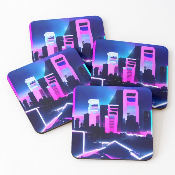 Item preview, Retrofuturistic Skyline designed and sold by AM FineArtPrints.