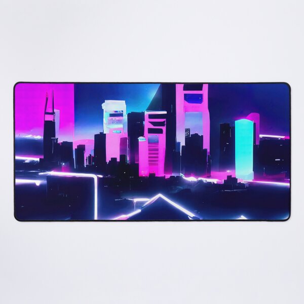 Item preview, Retrofuturistic Skyline designed and sold by AM FineArtPrints.