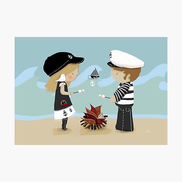Toasting Marshmallows Photographic Print