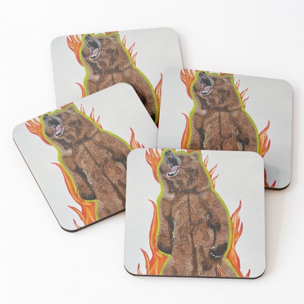 Item preview, Flaming bear  designed and sold by shaiserbeam.