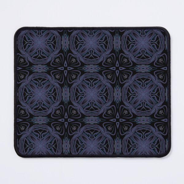 Item preview, Magic blue seamless pattern with flowery details designed and sold by Shape-And-Color.
