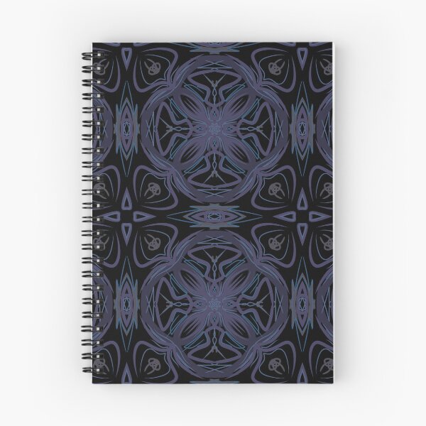 Item preview, Magic blue seamless pattern with flowery details designed and sold by Shape-And-Color.