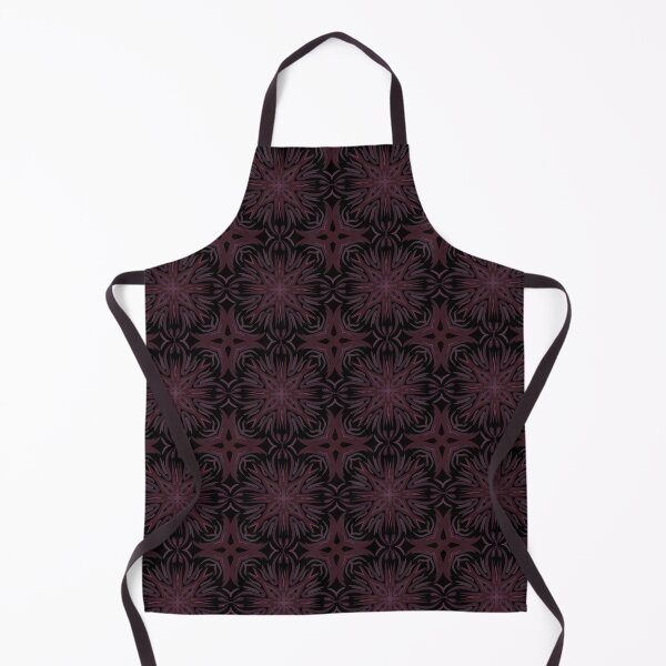 Item preview, Red lineart with dark magic motif pattern of the mystic arts designed and sold by Shape-And-Color.