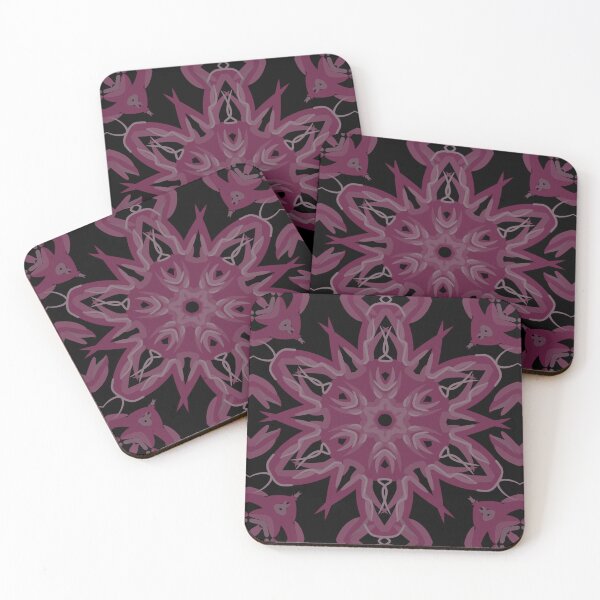Item preview, Mystical occult flower arranged into a seamless pattern designed and sold by Shape-And-Color.