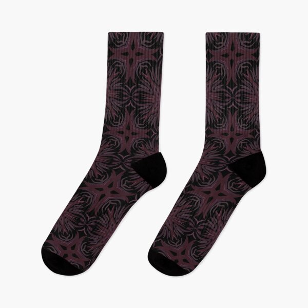 Item preview, Red lineart with dark magic motif pattern of the mystic arts designed and sold by Shape-And-Color.