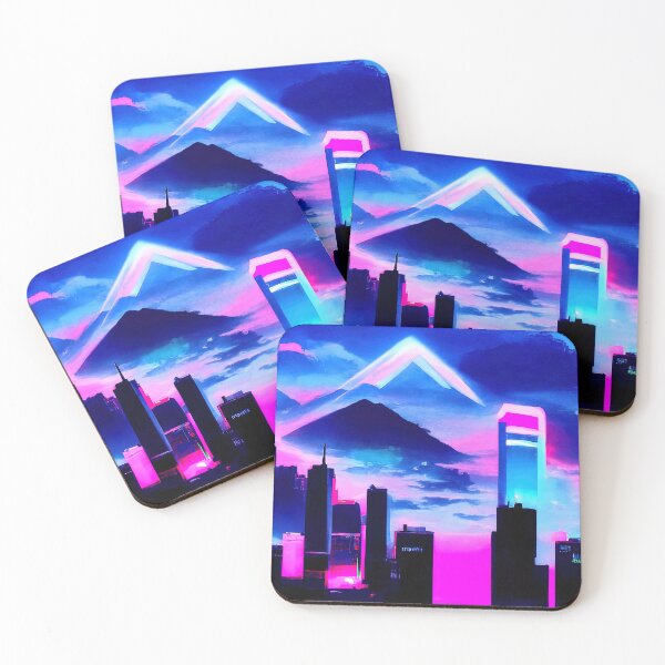 Item preview, Retrofuturistic Skyline designed and sold by AM FineArtPrints.