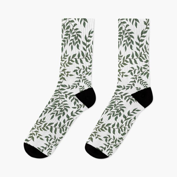 Item preview, Winding Vines (Green & White) designed and sold by Art by Kendra Crae.