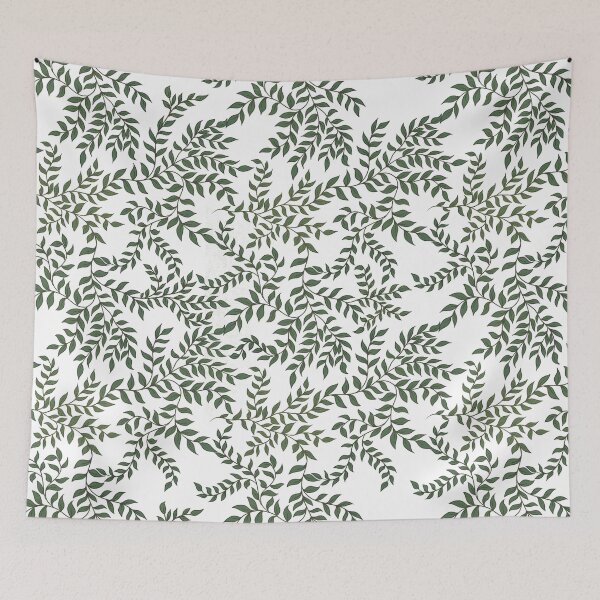 Item preview, Winding Vines (Green & White) designed and sold by Art by Kendra Crae.