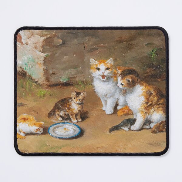 Item preview,  Cat Family ,cats drink milk Alfred Arthur Brunel Neuville   cute Cat Family designed and sold by TeeARTHY.