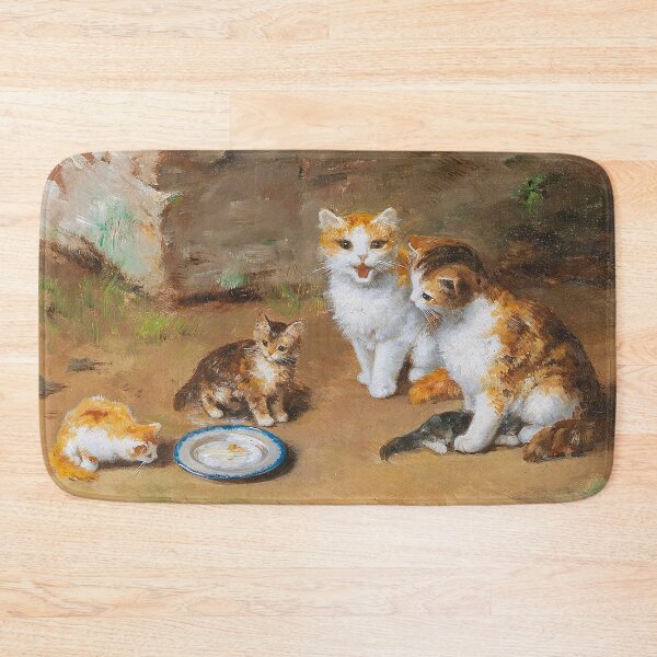 Item preview,  Cat Family ,cats drink milk Alfred Arthur Brunel Neuville   cute Cat Family designed and sold by TeeARTHY.