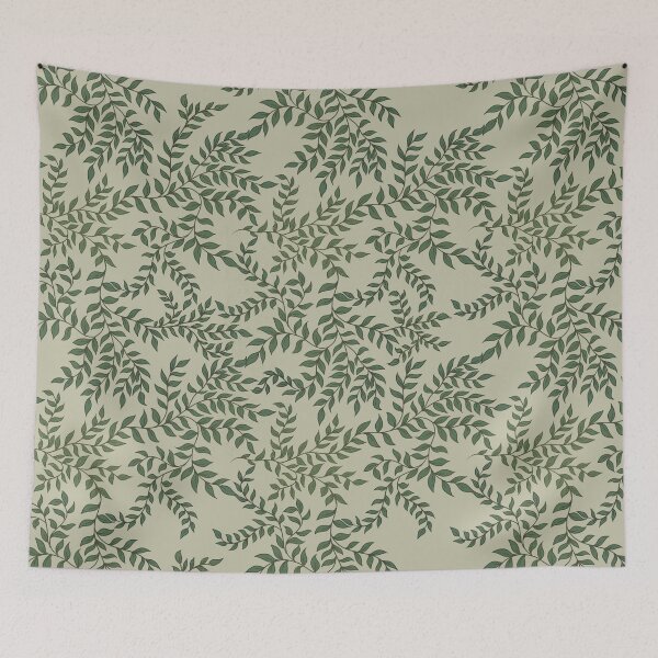 Item preview, Winding Vines (Green & Beige) designed and sold by Art by Kendra Crae.