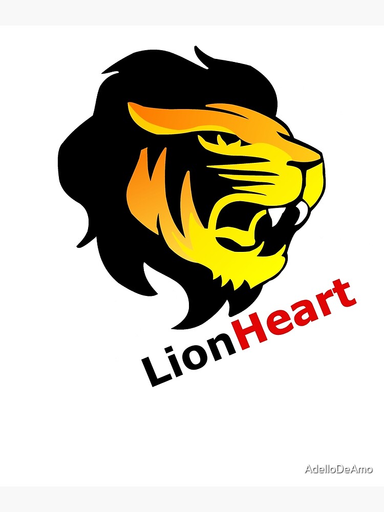 "lion head lion heart" Poster for Sale by AdelloDeAmo Redbubble