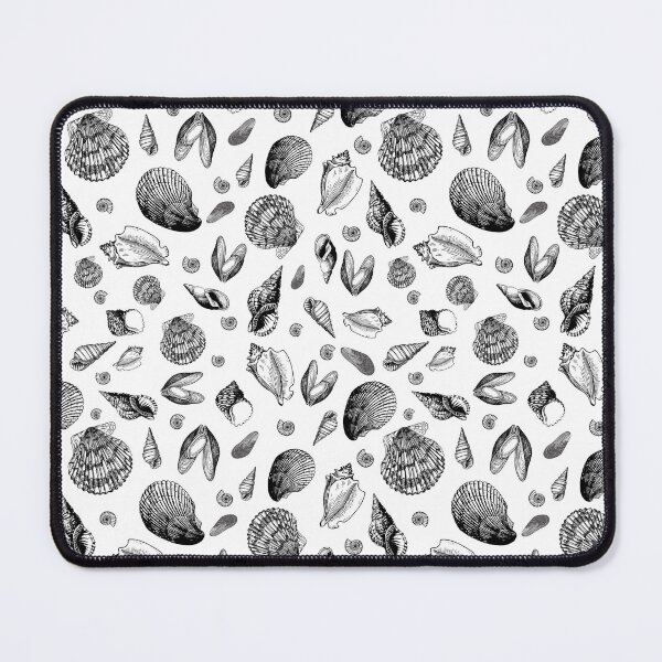 Item preview, Shells pattern in black and white designed and sold by S-and-W-4ever.