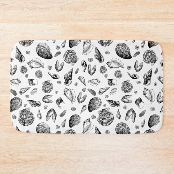Item preview, Shells pattern in black and white designed and sold by S-and-W-4ever.