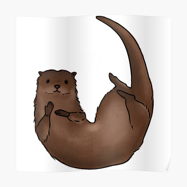 "Sea otter" Poster for Sale by artsbymarissa Redbubble