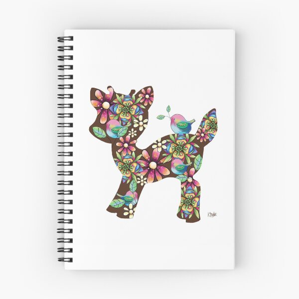 Item preview, Deer Friends Floral Woodland Silhouette designed and sold by Karin Taylor.