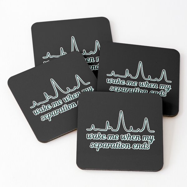 Item preview, Wake Me When My Separation Ends - Teal Highlight, Black Background designed and sold by Artsy-Chemist.
