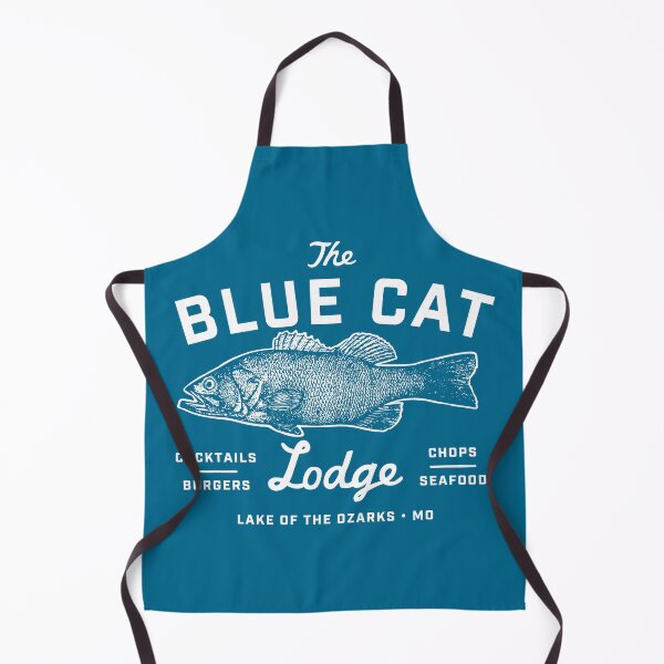 Item preview, Ozark Blue Cat Lodge Fish in White designed and sold by lorenklein.