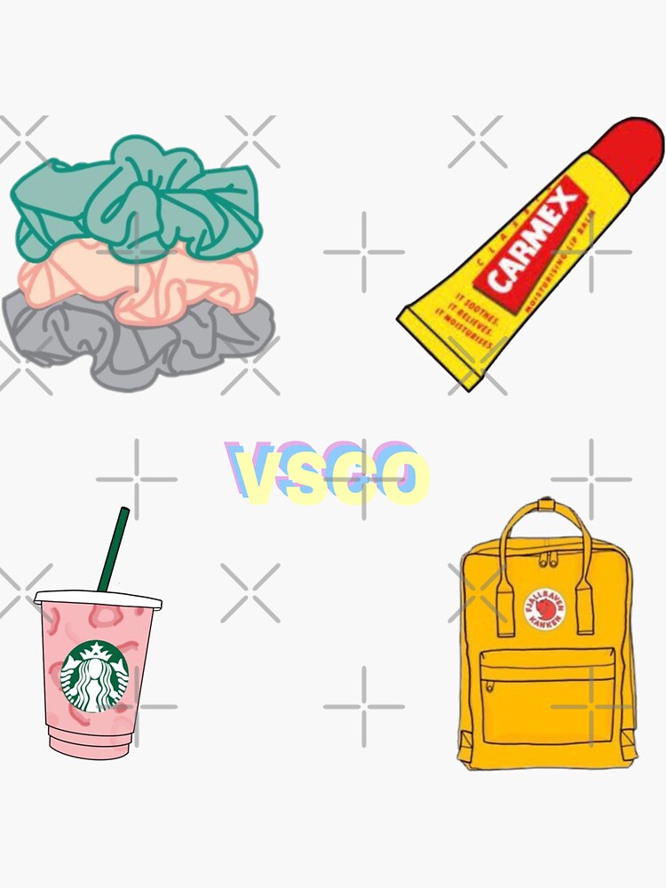 Vsco Starbucks iced drinks sticker pack  Sticker for Sale by