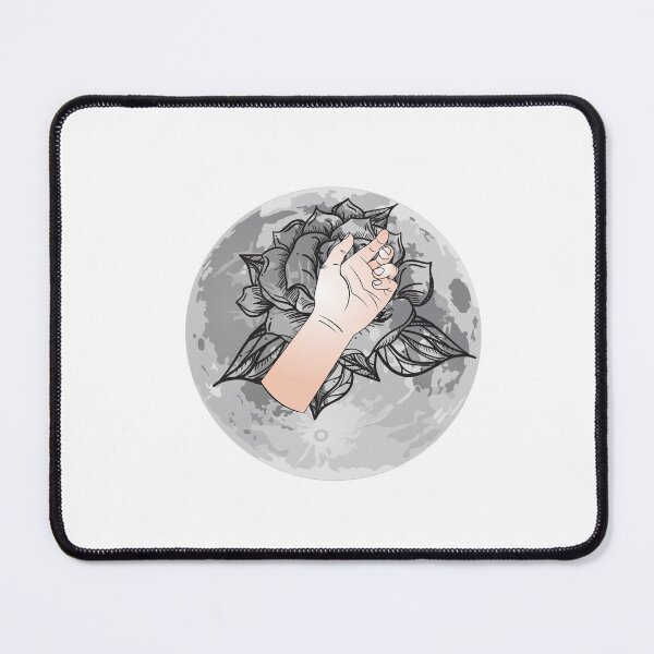 Aperçu de l'œuvre T-shirt main de la paix de la lune créée et vendue par Art-Echo.