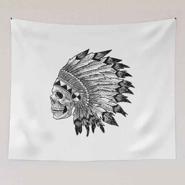 Item preview, Calavera Tribal, Calavera Y Pluma designed and sold by KingMasterStore.