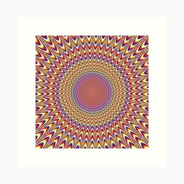 Trippy Optical Illusion Op Art Art Print