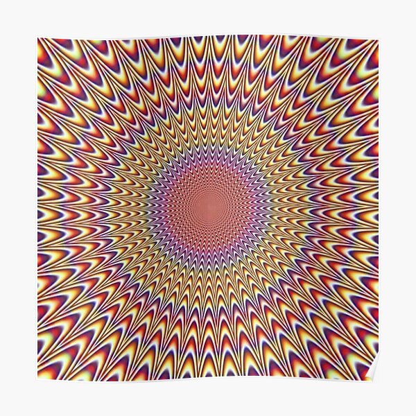 Trippy Optical Illusion Op Art Poster
