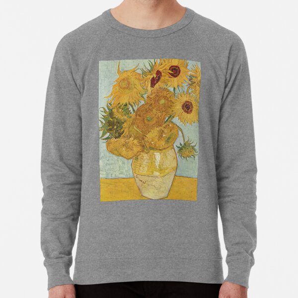 Sunflowers Van Gogh Lightweight Sweatshirt for Sale by BestPaintings Redbubble