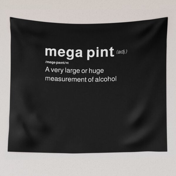 Item preview, Mega Pint of Red Wine Definition Trendy Sarcastic Megapint designed and sold by MarioShirtWorld.