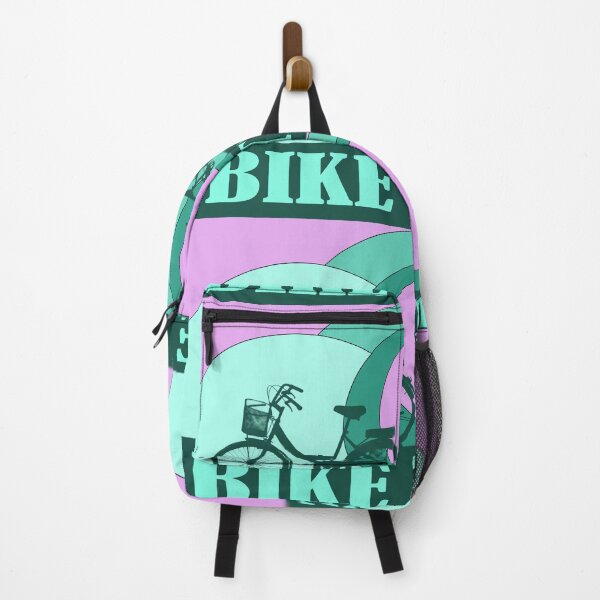 Item preview, Two bicycles silhouette on abstract pastel green background titled Bike time designed and sold by Goliardika-Shop.