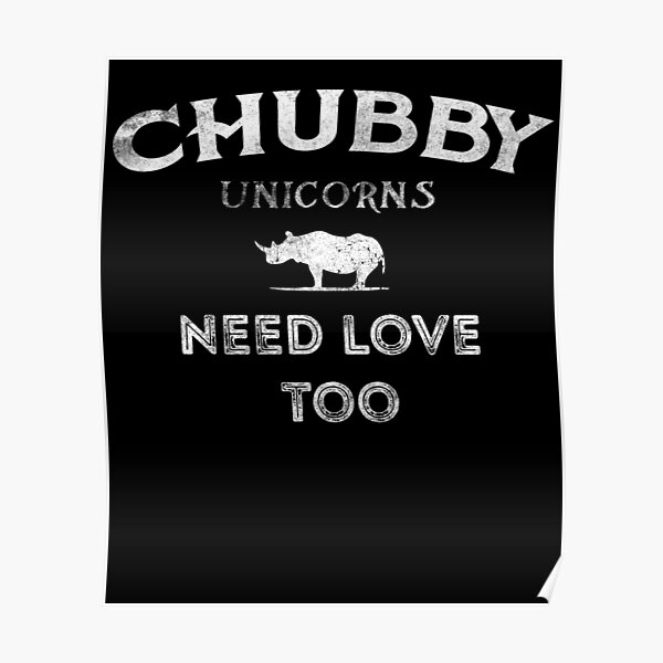 Chubby Unicorn Posters Redbubble