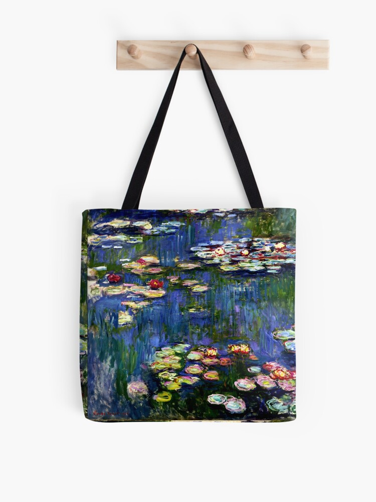 Claude Monet Water Lilies Impressionist Painting Tote Shopping Bag