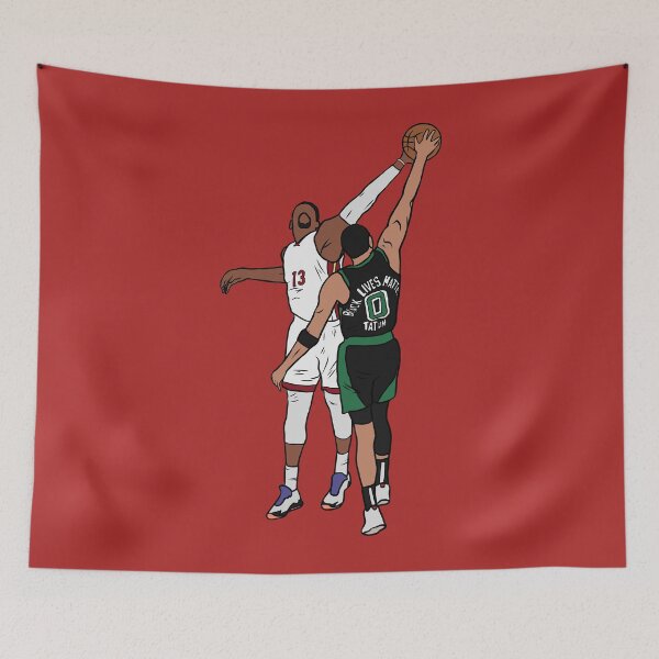 Item preview, Bam Adebayo Blocks Jayson Tatum designed and sold by RatTrapTees.