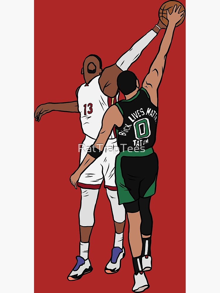 "Bam Adebayo Blocks Jayson Tatum" Poster by RatTrapTees | Redbubble