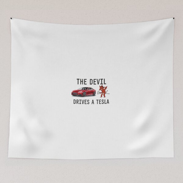 Item preview, THE DEVIL DRIVES A TESLA designed and sold by sweatshop22.