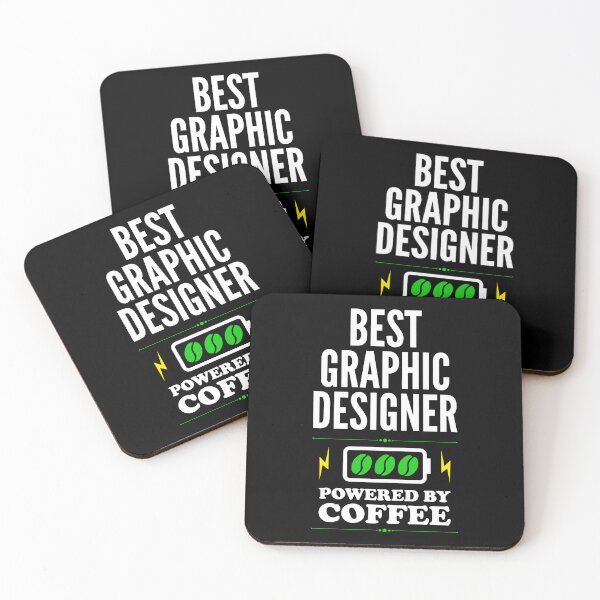 Item preview, Best Graphic Designer Powered By Coffee for Graphic Designer designed and sold by SVPOD.