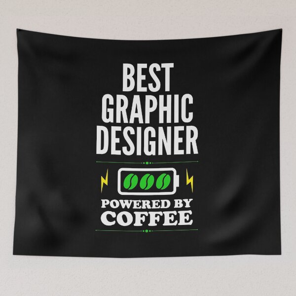 Item preview, Best Graphic Designer Powered By Coffee for Graphic Designer designed and sold by SVPOD.