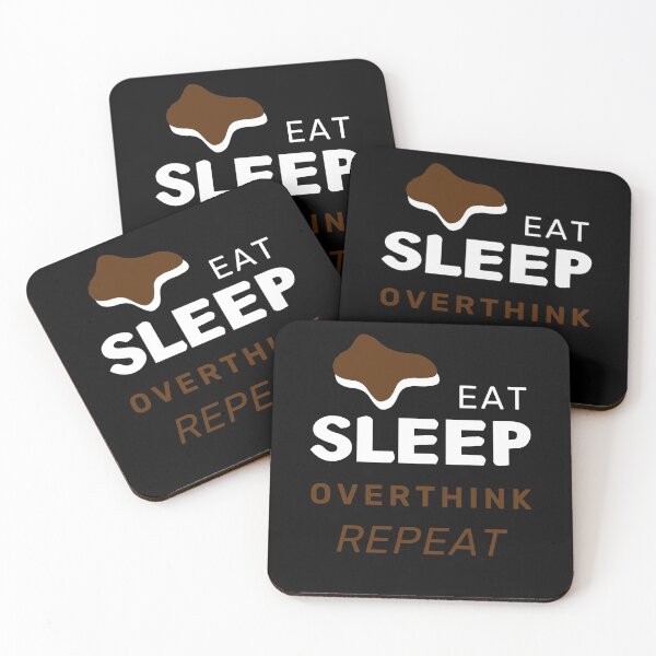 Item preview, Eat Sleep Overthink Repeat Funny Saying Novelty Gift designed and sold by Alieso.