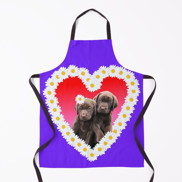 Item preview, Chocolate Lab Puppies Flower Daisy Heart designed and sold by Deborah Camp.
