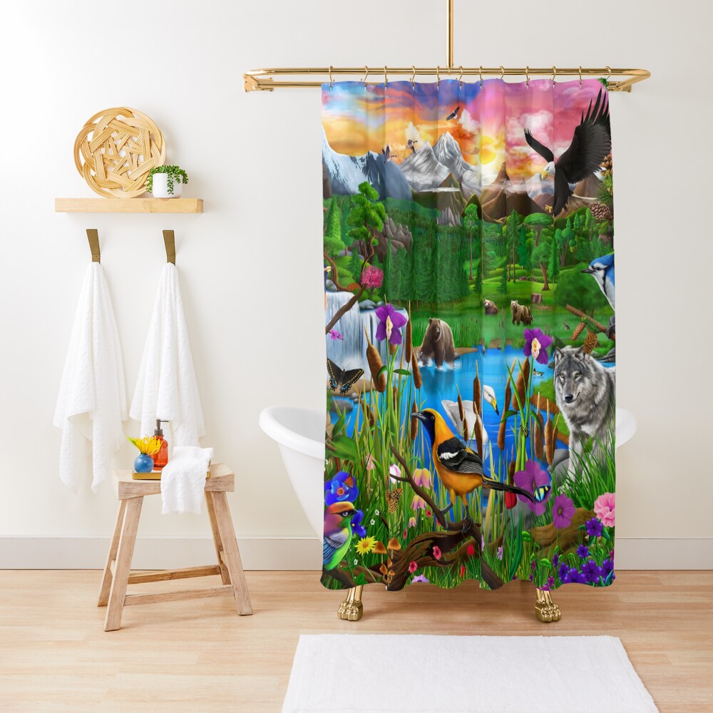 Yellowstone National Park Shower Curtain