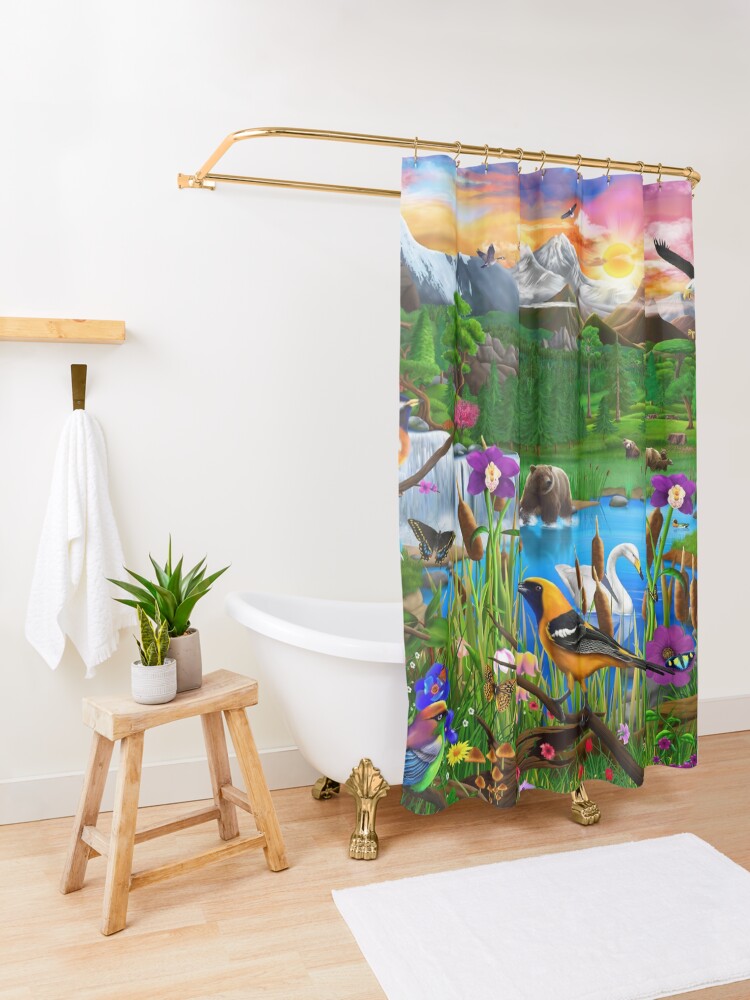 Alternate view of Yellowstone National Park Shower Curtain