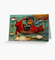 Little Red Plane Greeting Card