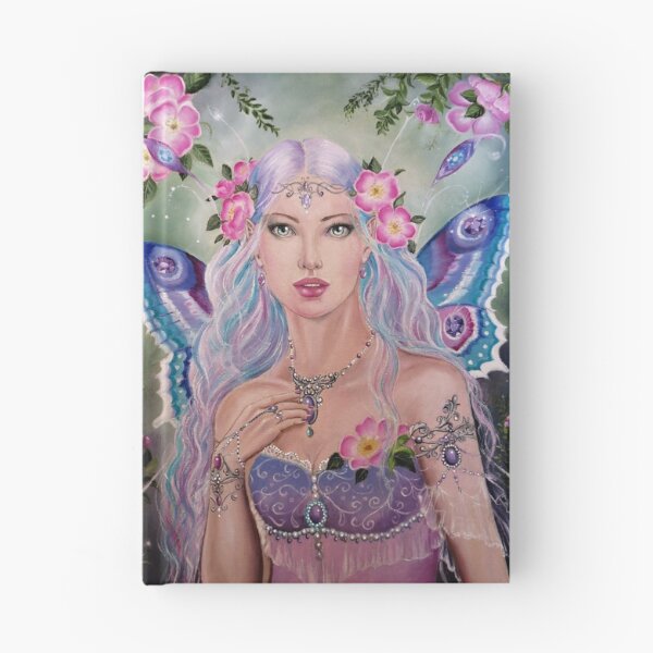 Item preview, Blue butterfly winged wild rose fairy faerie fantasy designed and sold by Gabriella  Szabo.