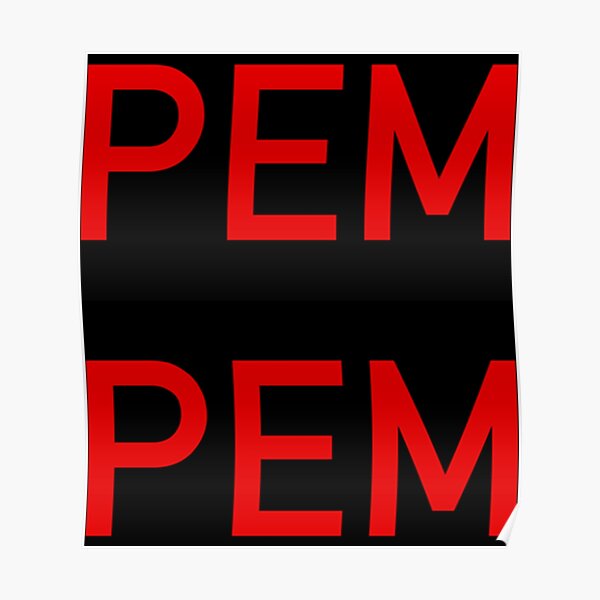 "Pem Pem" Poster for Sale by nowgutierr Redbubble