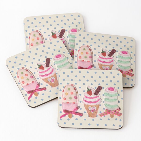 Item preview, Embroidered Ice cream trio  designed and sold by Leatextileart.