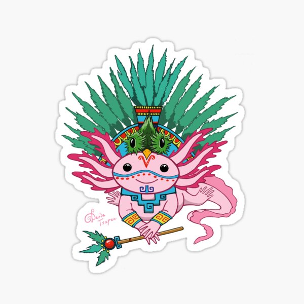 Item preview, aztec axolotl designed and sold by TsapunDariaArt.