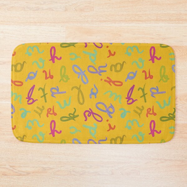 Item preview, ABC yellow cute cursive letters designed and sold by camilacarvalho.