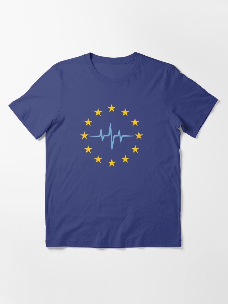 Pulse of Europe, heartbeat, EU stars, flag, European Union